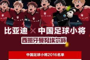 中国足球小将西班牙曼努埃尔杯2016名单公布，共12名球员入选