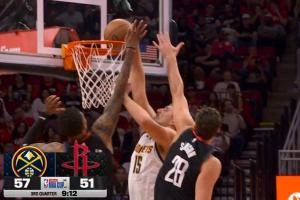 为喷火龙正名！约基奇点飞申京 突破内线单臂隔扣&个人连得9分！